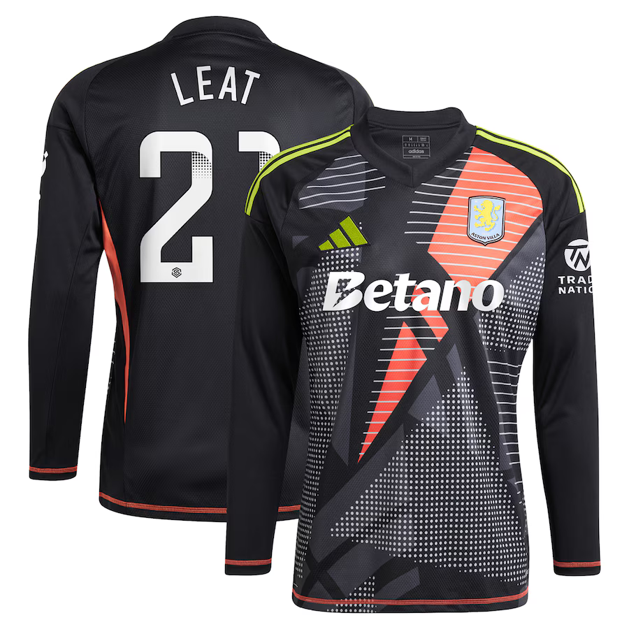 Aston Villa Jerseys - Official aston villa wsl adidas goalkeeper shirt 2024-25 – long sleeve with leat 21 printing – 202030947 Collection for AVFC Fans