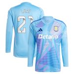Aston Villa Jerseys - Official aston villa wsl adidas goalkeeper shirt 2024-25 – long sleeve with leat 21 printing – 202030996 Collection for AVFC Fans