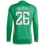 Aston Villa Jerseys - Official aston villa wsl adidas goalkeeper shirt 2024-25 – long sleeve with talbert 26 printing 202849399 Collection for AVFC Fans