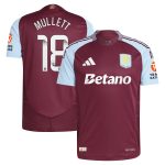 Aston Villa Jerseys - Official aston villa wsl adidas home authentic shirt 2024-25 with mullett 18 printing Collection for AVFC Fans