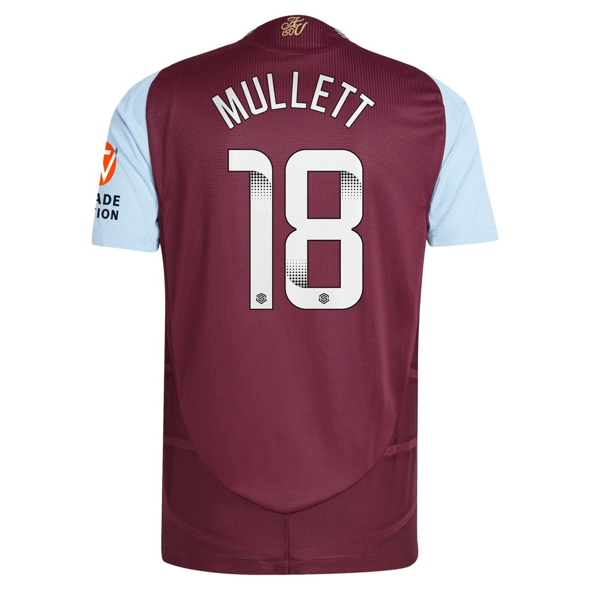 Aston Villa Jerseys - Official aston villa wsl adidas home authentic shirt 2024-25 with mullett 18 printing Collection for AVFC Fans