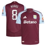 Aston Villa Jerseys - Official aston villa wsl adidas home authentic shirt 2024-25 with nobbs 8 printing Collection for AVFC Fans