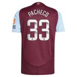 Aston Villa Jerseys - Official aston villa wsl adidas home authentic shirt 2024-25 with pacheco 33 printing Collection for AVFC Fans