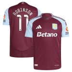 Aston Villa Jerseys - Official aston villa wsl adidas home authentic shirt 2024-25 with robinson 11 printing Collection for AVFC Fans