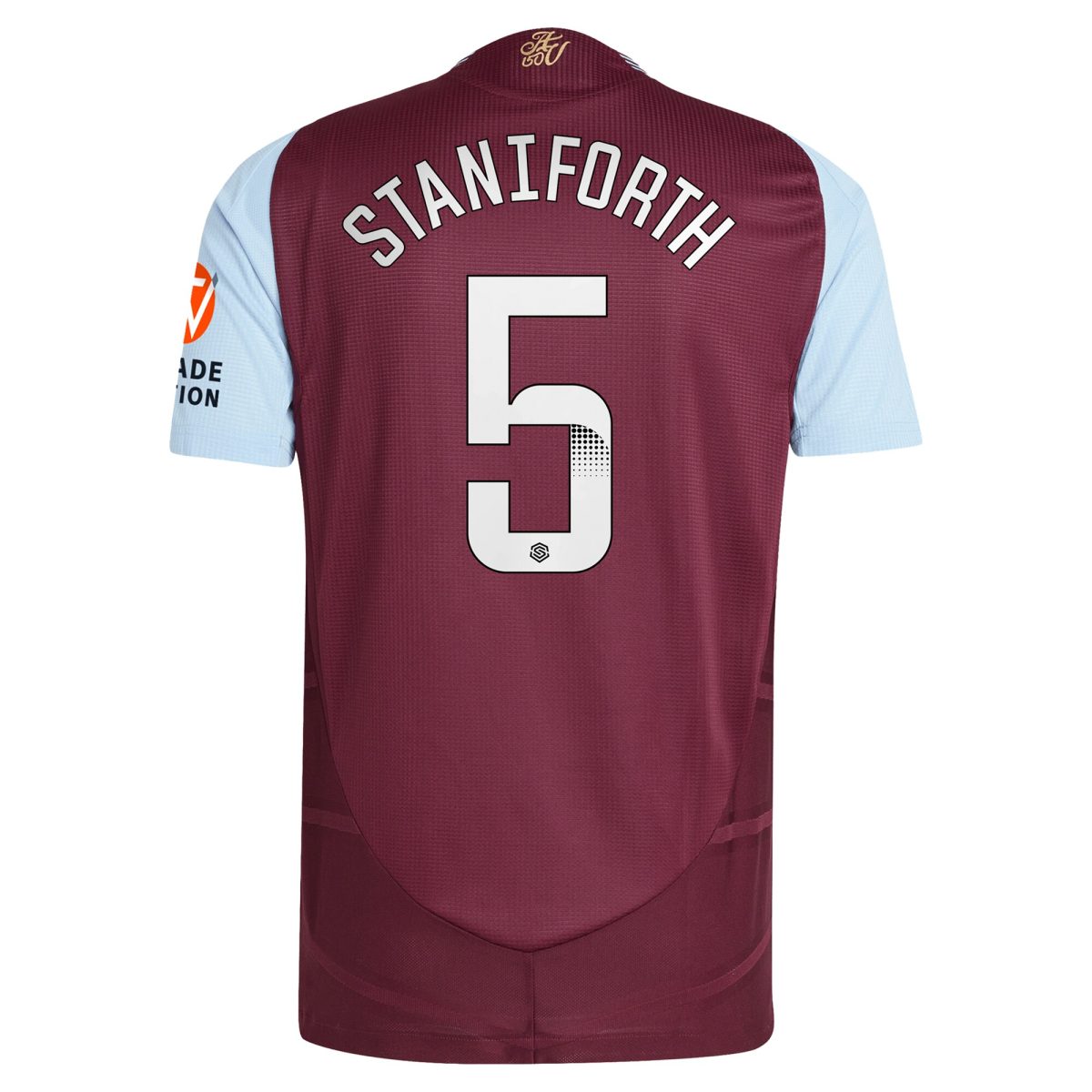 Aston Villa Jerseys - Official aston villa wsl adidas home authentic shirt 2024-25 with staniforth 5 printing Collection for AVFC Fans