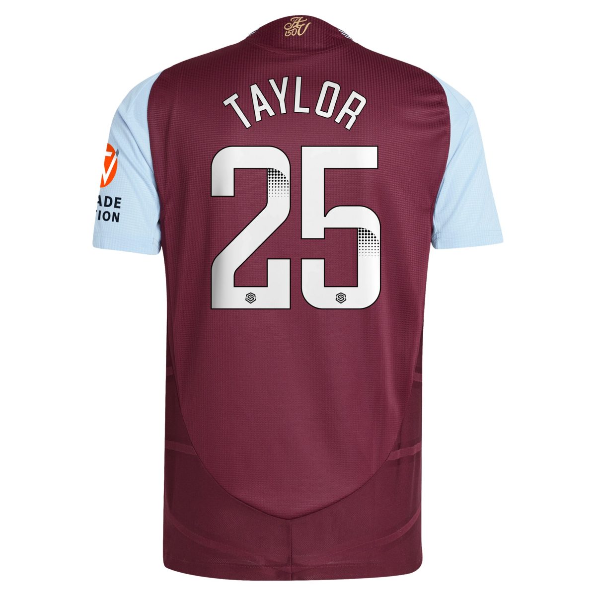 Aston Villa Jerseys - Official aston villa wsl adidas home authentic shirt 2024-25 with taylor 25 printing Collection for AVFC Fans