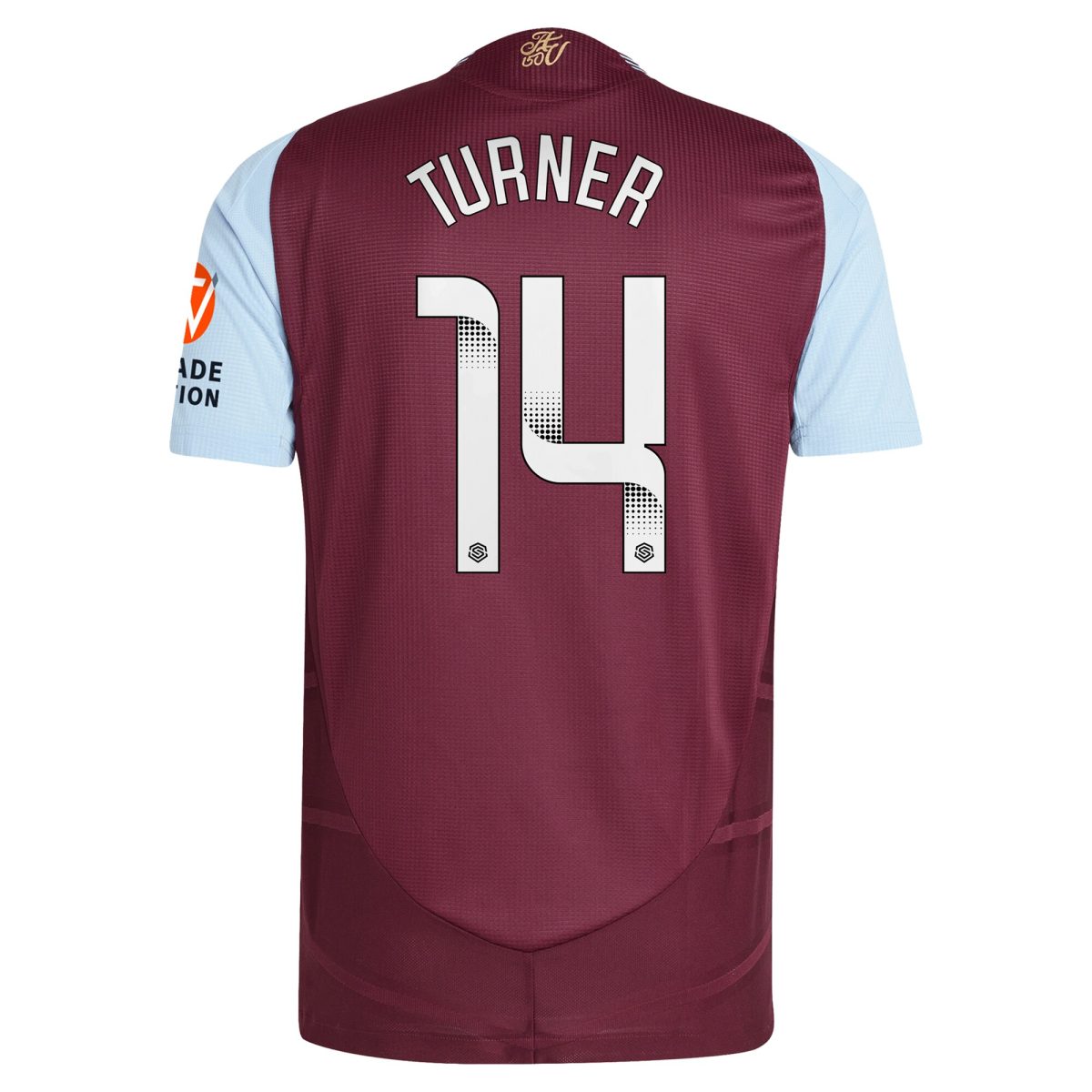 Aston Villa Jerseys - Official aston villa wsl adidas home authentic shirt 2024-25 with turner 14 printing Collection for AVFC Fans