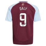 Aston Villa Jerseys - Official aston villa wsl adidas home shirt 2024-25 – kids with daly 9 printing Collection for AVFC Fans