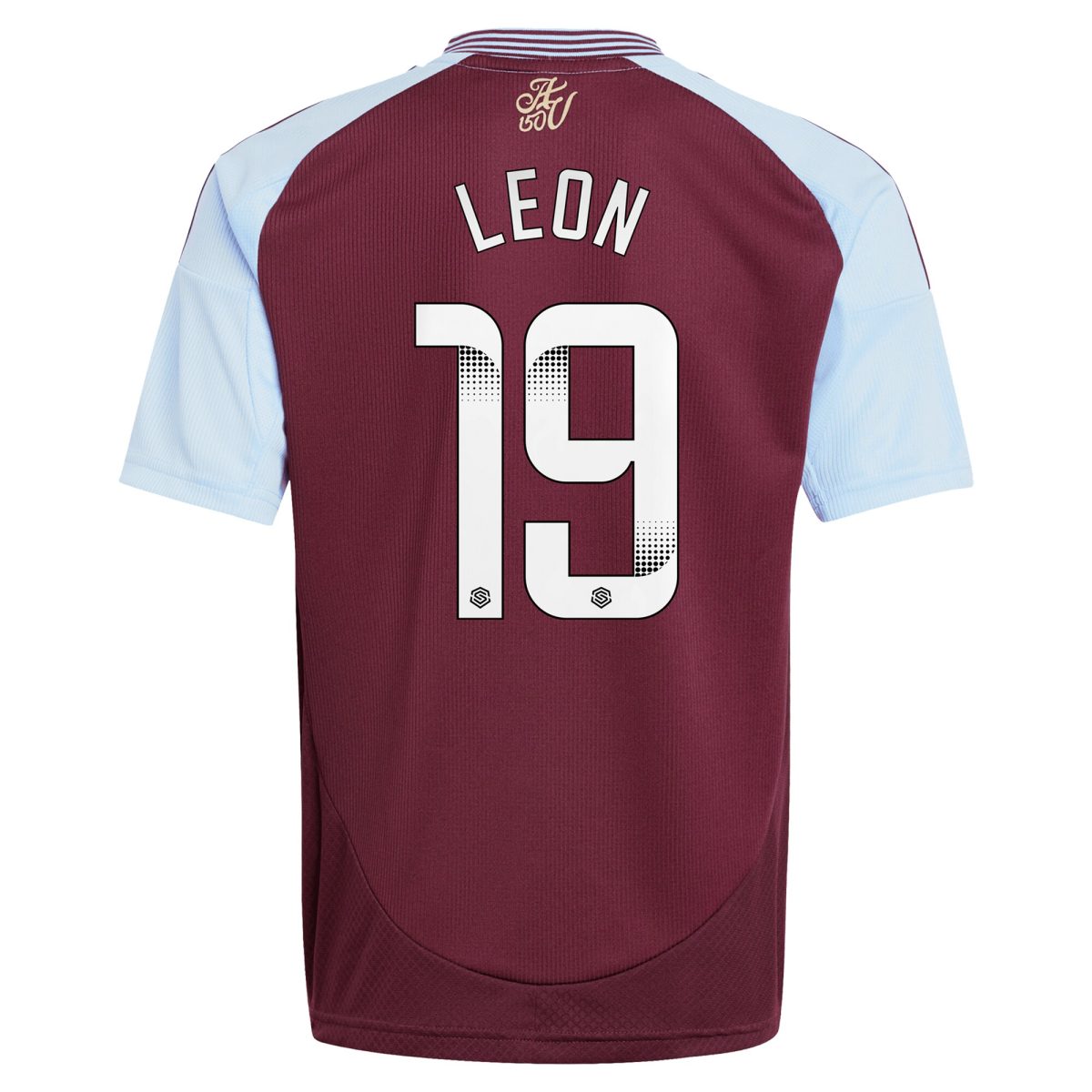 Aston Villa Jerseys - Official aston villa wsl adidas home shirt 2024-25 – kids with leon 19 printing Collection for AVFC Fans