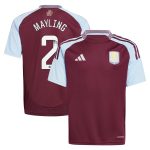 Aston Villa Jerseys - Official aston villa wsl adidas home shirt 2024-25 – kids with mayling 2 printing Collection for AVFC Fans