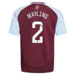 Aston Villa Jerseys - Official aston villa wsl adidas home shirt 2024-25 – kids with mayling 2 printing Collection for AVFC Fans