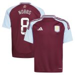 Aston Villa Jerseys - Official aston villa wsl adidas home shirt 2024-25 – kids with nobbs 8 printing Collection for AVFC Fans