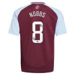 Aston Villa Jerseys - Official aston villa wsl adidas home shirt 2024-25 – kids with nobbs 8 printing Collection for AVFC Fans