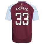 Aston Villa Jerseys - Official aston villa wsl adidas home shirt 2024-25 – kids with pacheco 33 printing Collection for AVFC Fans