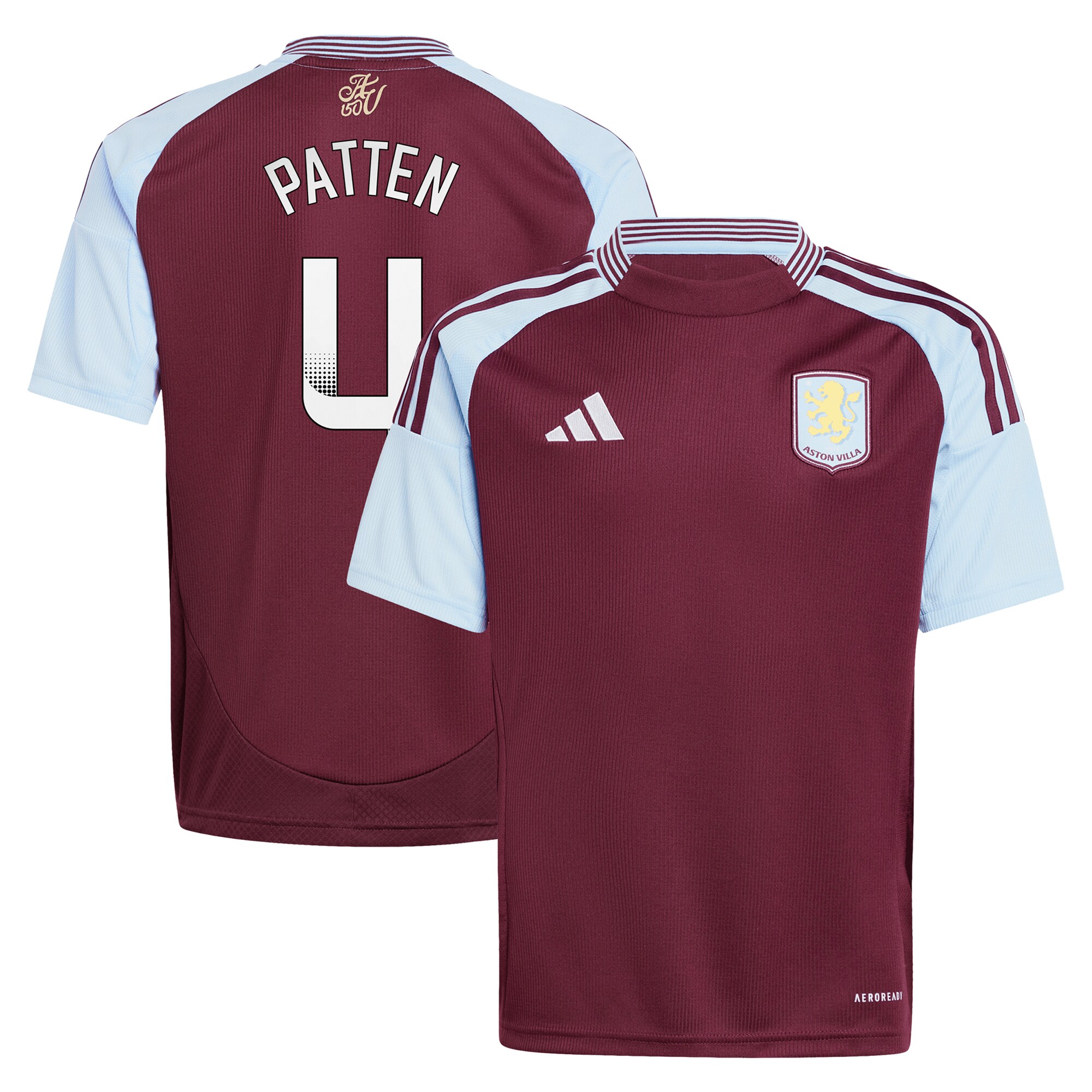Aston Villa Jerseys - Official aston villa wsl adidas home shirt 2024-25 – kids with patten 4 printing Collection for AVFC Fans