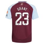 Aston Villa Jerseys - Official aston villa wsl adidas home shirt 2024-25 with grant 23 printing Collection for AVFC Fans