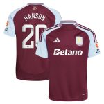 Aston Villa Jerseys - Official aston villa wsl adidas home shirt 2024-25 with hanson 20 printing Collection for AVFC Fans