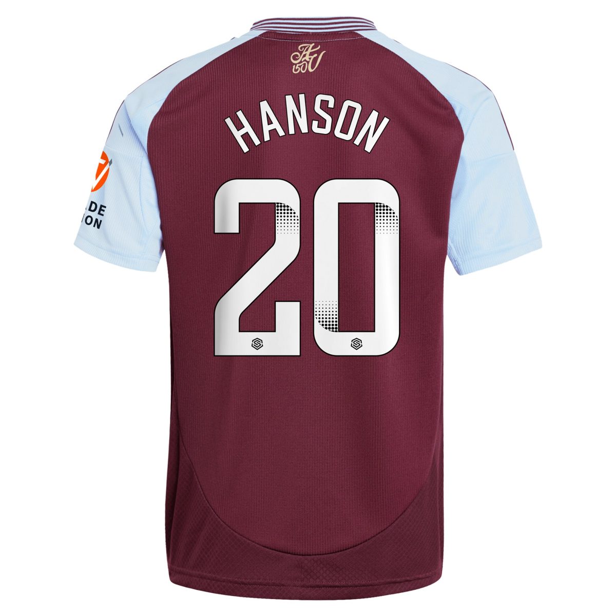 Aston Villa Jerseys - Official aston villa wsl adidas home shirt 2024-25 with hanson 20 printing Collection for AVFC Fans