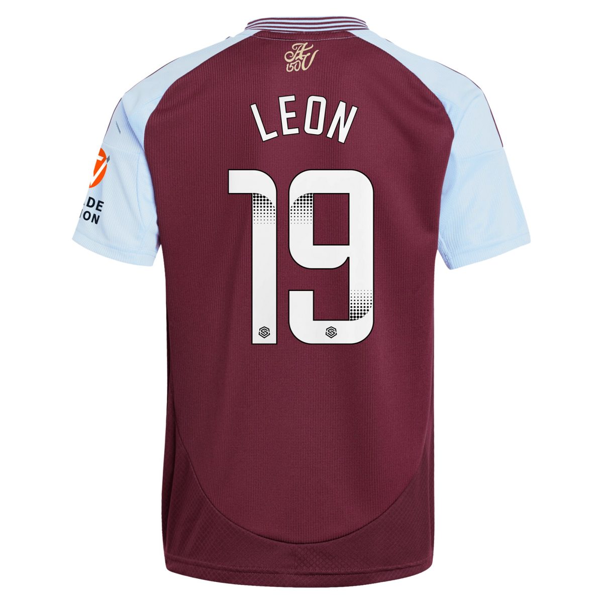 Aston Villa Jerseys - Official aston villa wsl adidas home shirt 2024-25 with leon 19 printing Collection for AVFC Fans