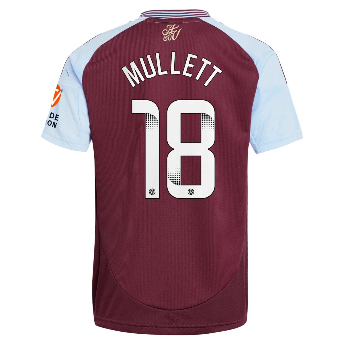 Aston Villa Jerseys - Official aston villa wsl adidas home shirt 2024-25 with mullett 18 printing Collection for AVFC Fans