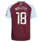 Aston Villa Jerseys - Official aston villa wsl adidas home shirt 2024-25 with mullett 18 printing Collection for AVFC Fans