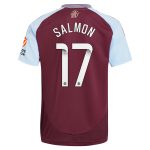 Aston Villa Jerseys - Official aston villa wsl adidas home shirt 2024-25 with salmon 17 printing Collection for AVFC Fans