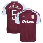 Aston Villa Jerseys - Official aston villa wsl adidas home shirt 2024-25 with staniforth 5 printing Collection for AVFC Fans
