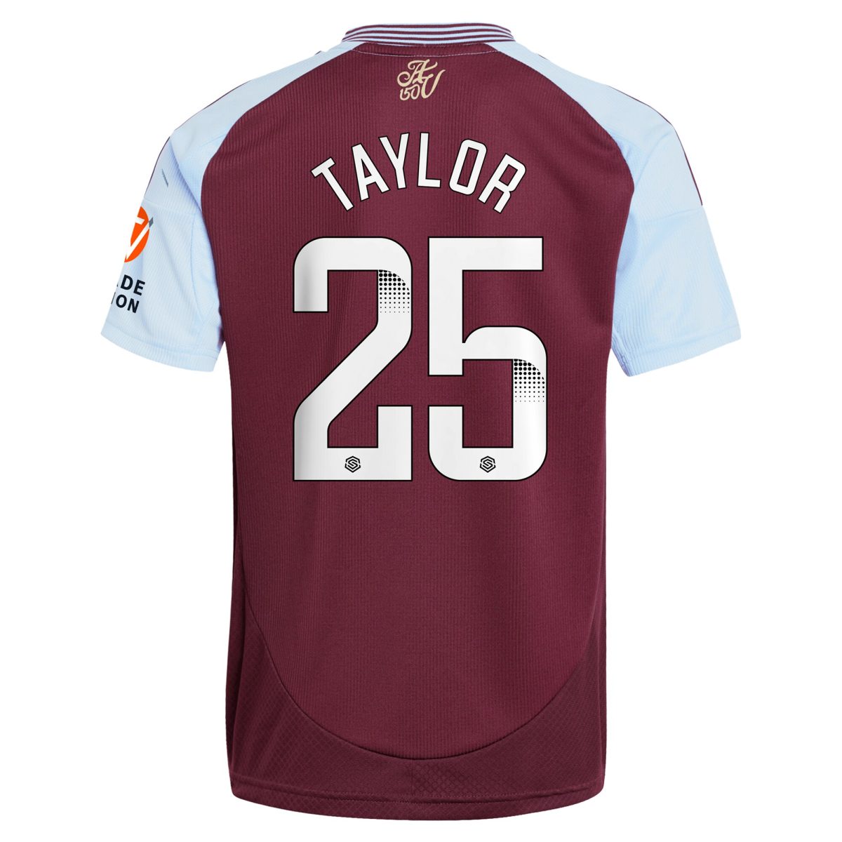 Aston Villa Jerseys - Official aston villa wsl adidas home shirt 2024-25 with taylor 25 printing Collection for AVFC Fans