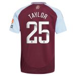 Aston Villa Jerseys - Official aston villa wsl adidas home shirt 2024-25 with taylor 25 printing Collection for AVFC Fans