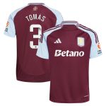 Aston Villa Jerseys - Official aston villa wsl adidas home shirt 2024-25 with tomás 3 printing Collection for AVFC Fans