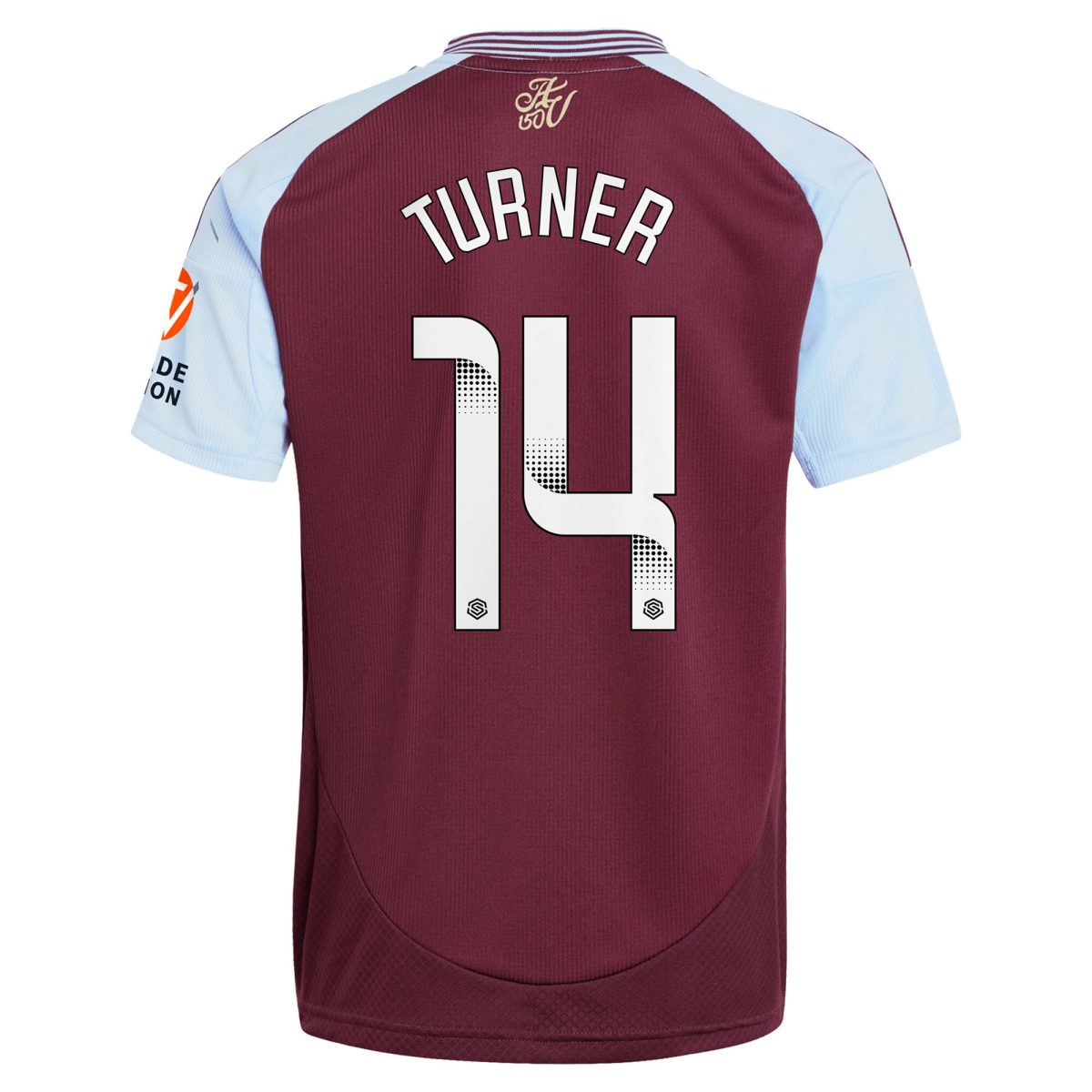 Aston Villa Jerseys - Official aston villa wsl adidas home shirt 2024-25 with turner 14 printing Collection for AVFC Fans