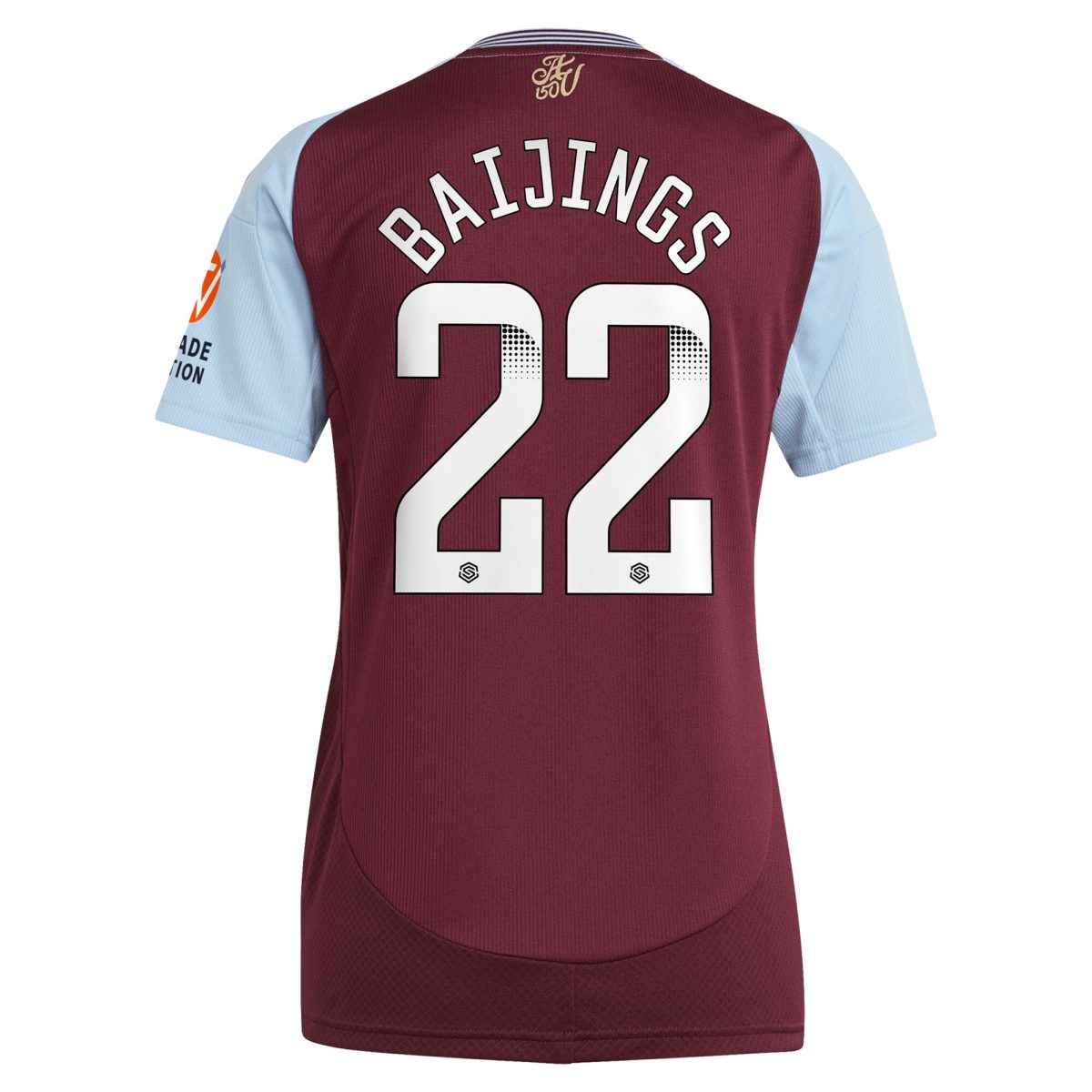 Aston Villa Jerseys - Official aston villa wsl adidas home shirt 2024-25 – womens with baijings 22 printing Collection for AVFC Fans