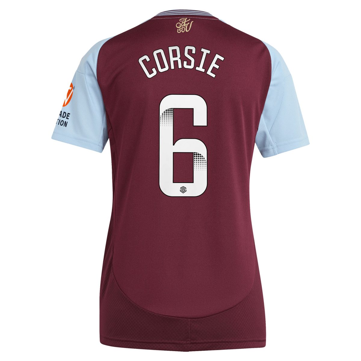 Aston Villa Jerseys - Official aston villa wsl adidas home shirt 2024-25 – womens with corsie 6 printing Collection for AVFC Fans