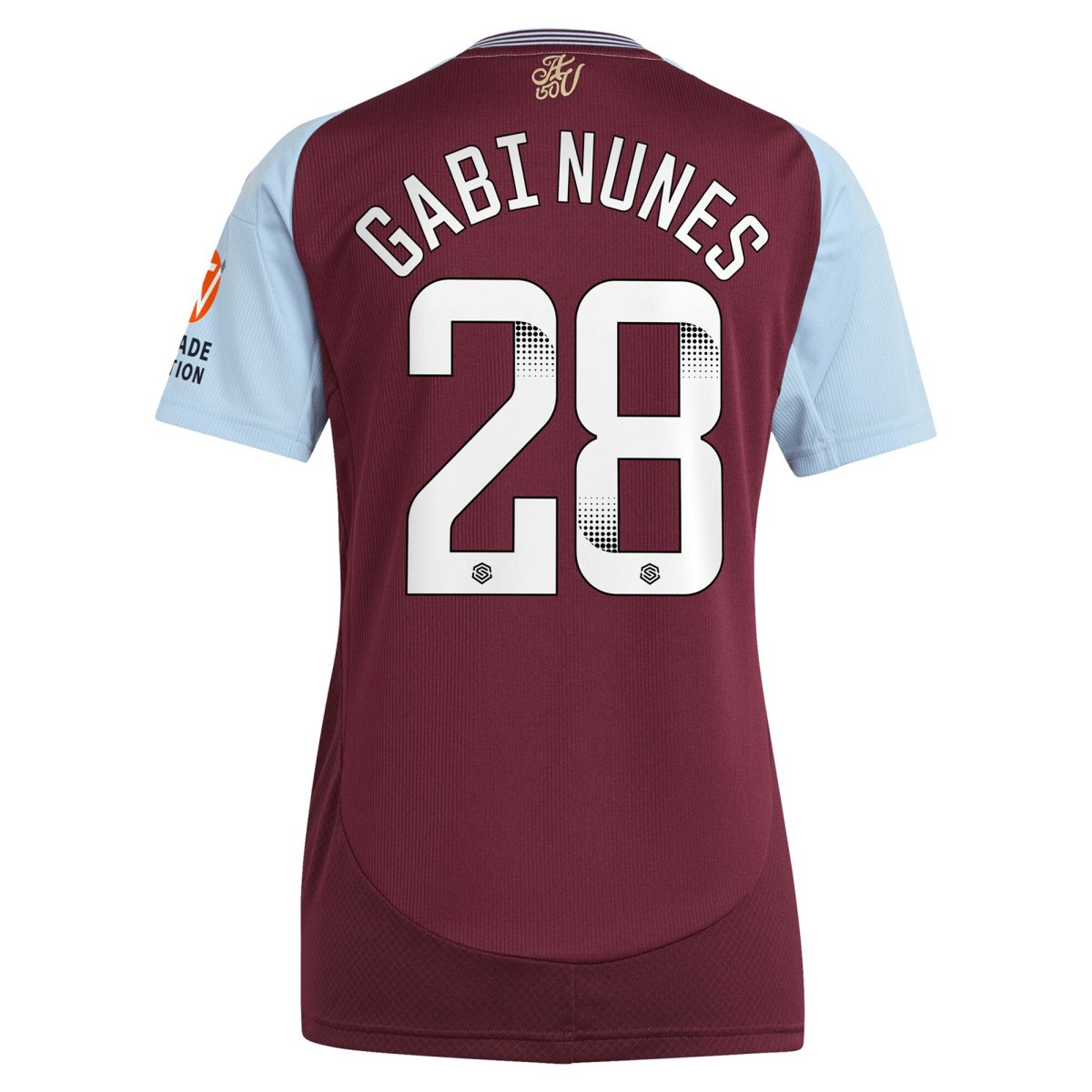 Aston Villa Jerseys - Official aston villa wsl adidas home shirt 2024-25 – womens with gabi nunes 28 printing Collection for AVFC Fans