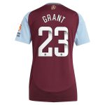 Aston Villa Jerseys - Official aston villa wsl adidas home shirt 2024-25 – womens with grant 23 printing Collection for AVFC Fans