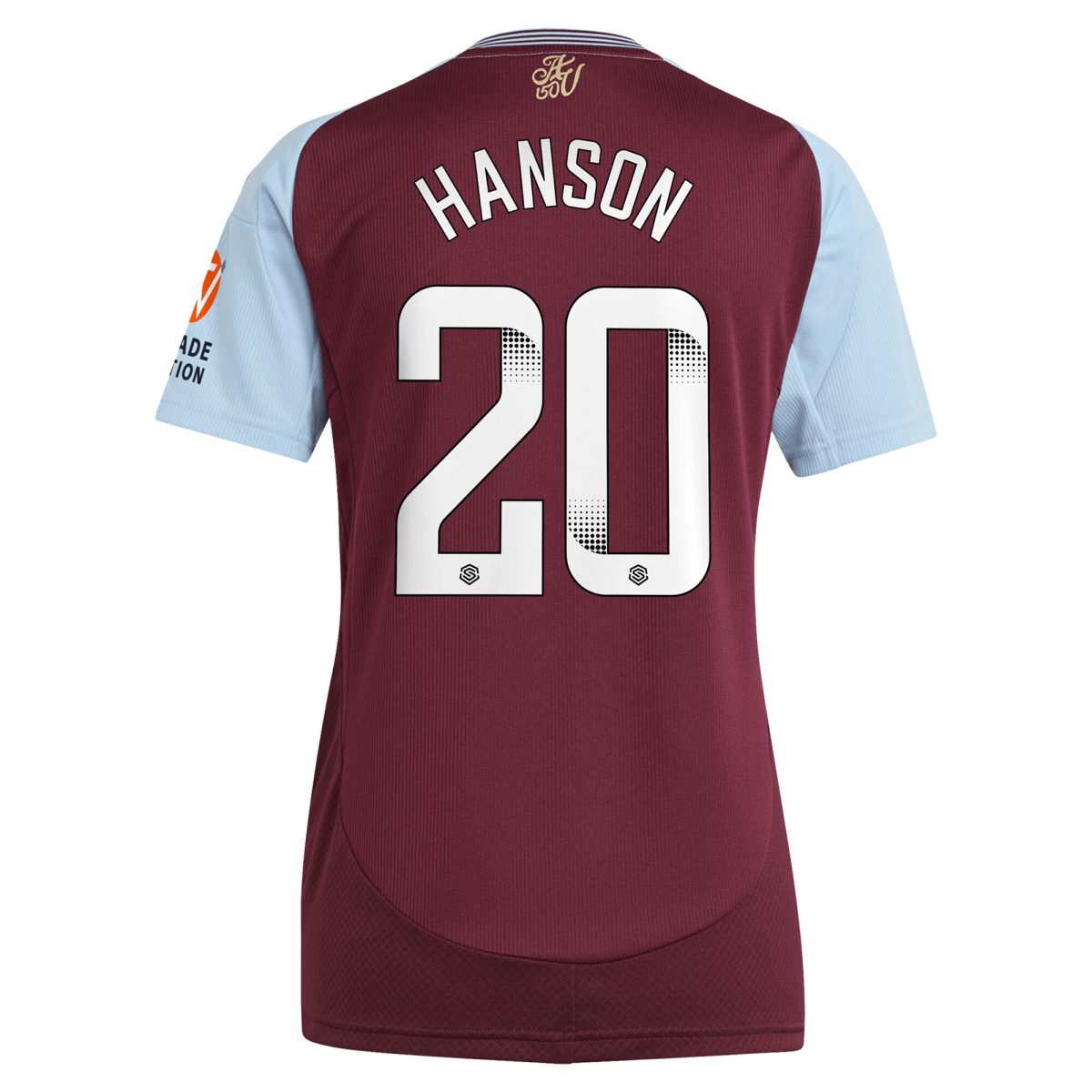 Aston Villa Jerseys - Official aston villa wsl adidas home shirt 2024-25 – womens with hanson 20 printing Collection for AVFC Fans