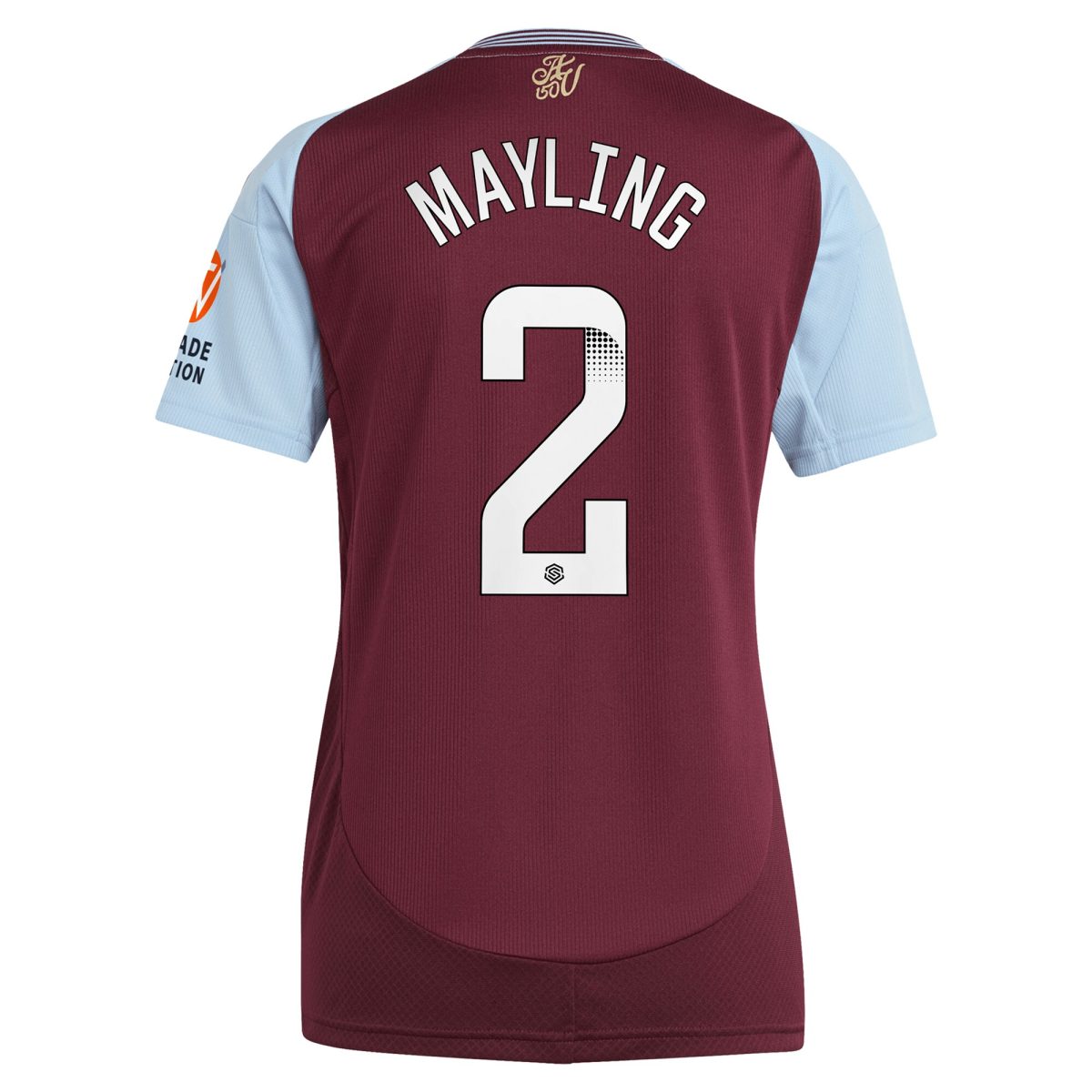 Aston Villa Jerseys - Official aston villa wsl adidas home shirt 2024-25 – womens with mayling 2 printing Collection for AVFC Fans