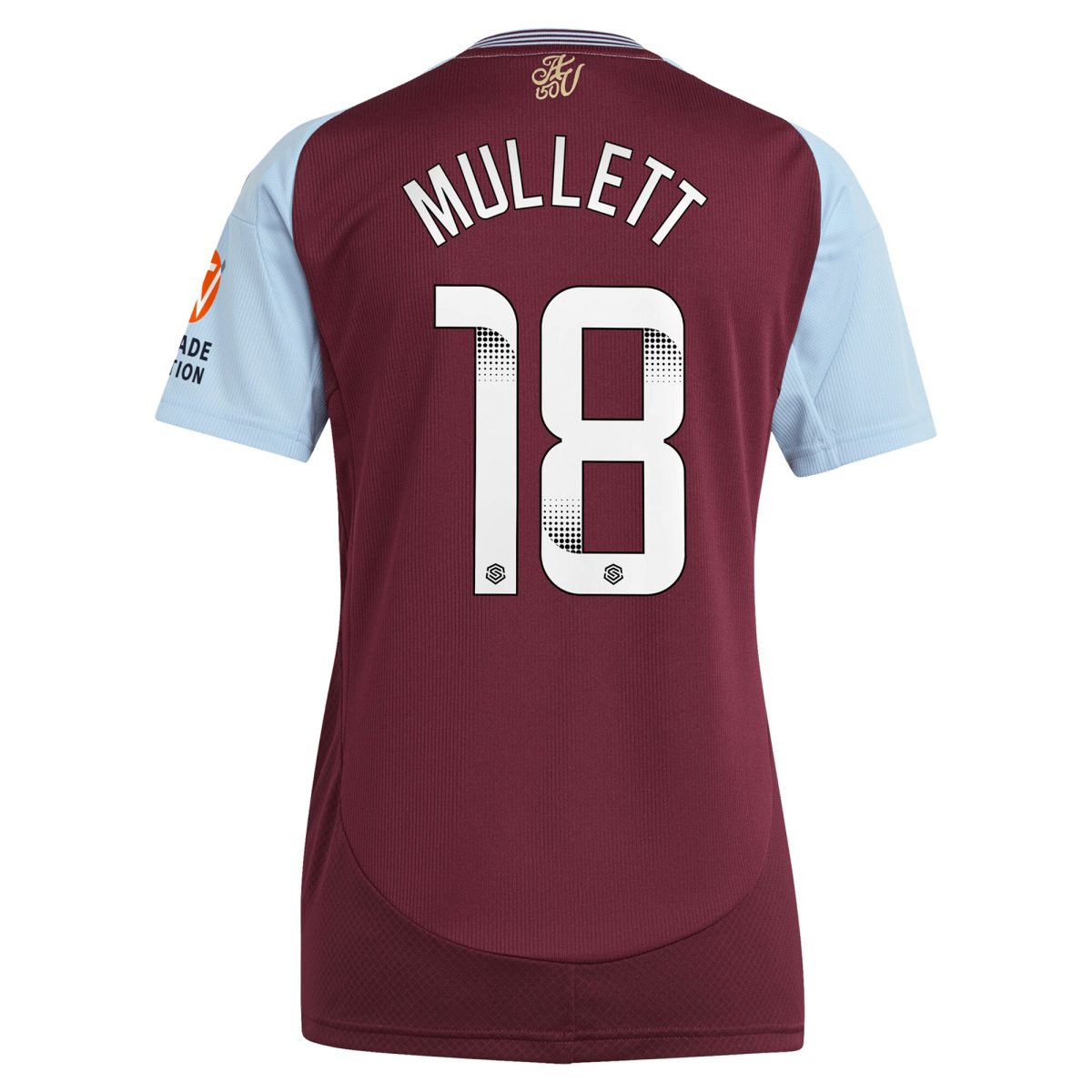 Aston Villa Jerseys - Official aston villa wsl adidas home shirt 2024-25 – womens with mullett 18 printing Collection for AVFC Fans