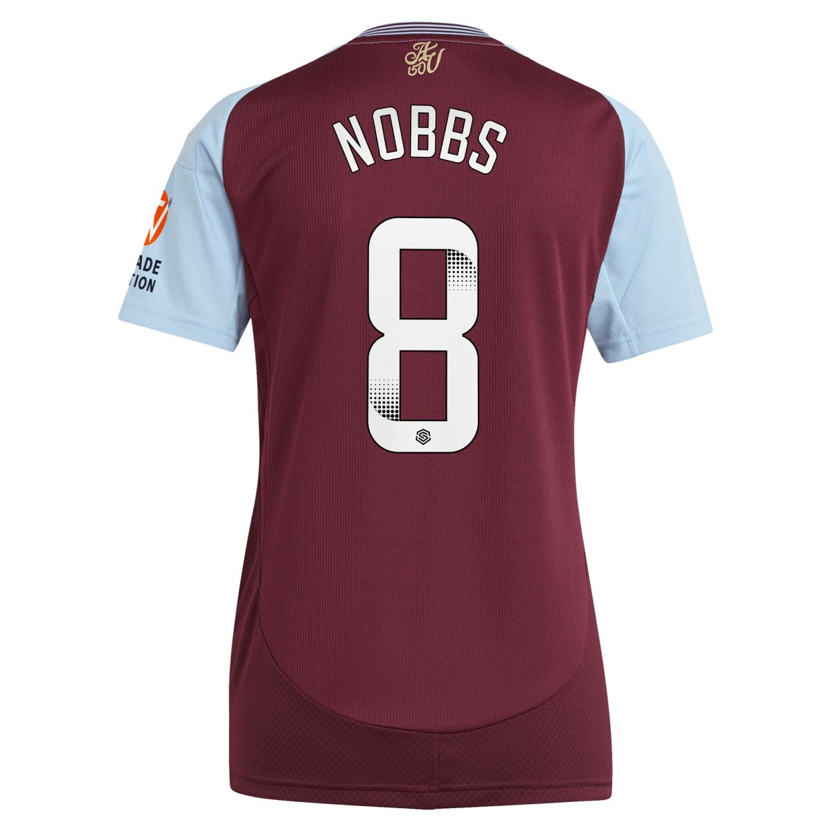 Aston Villa Jerseys - Official aston villa wsl adidas home shirt 2024-25 – womens with nobbs 8 printing Collection for AVFC Fans