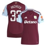 Aston Villa Jerseys - Official aston villa wsl adidas home shirt 2024-25 – womens with pacheco 33 printing Collection for AVFC Fans