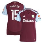 Aston Villa Jerseys - Official aston villa wsl adidas home shirt 2024-25 – womens with parker 15 printing Collection for AVFC Fans