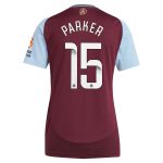 Aston Villa Jerseys - Official aston villa wsl adidas home shirt 2024-25 – womens with parker 15 printing Collection for AVFC Fans