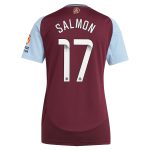 Aston Villa Jerseys - Official aston villa wsl adidas home shirt 2024-25 – womens with salmon 17 printing Collection for AVFC Fans