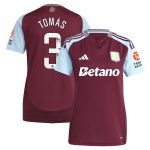 Aston Villa Jerseys - Official aston villa wsl adidas home shirt 2024-25 – womens with tomás 3 printing Collection for AVFC Fans