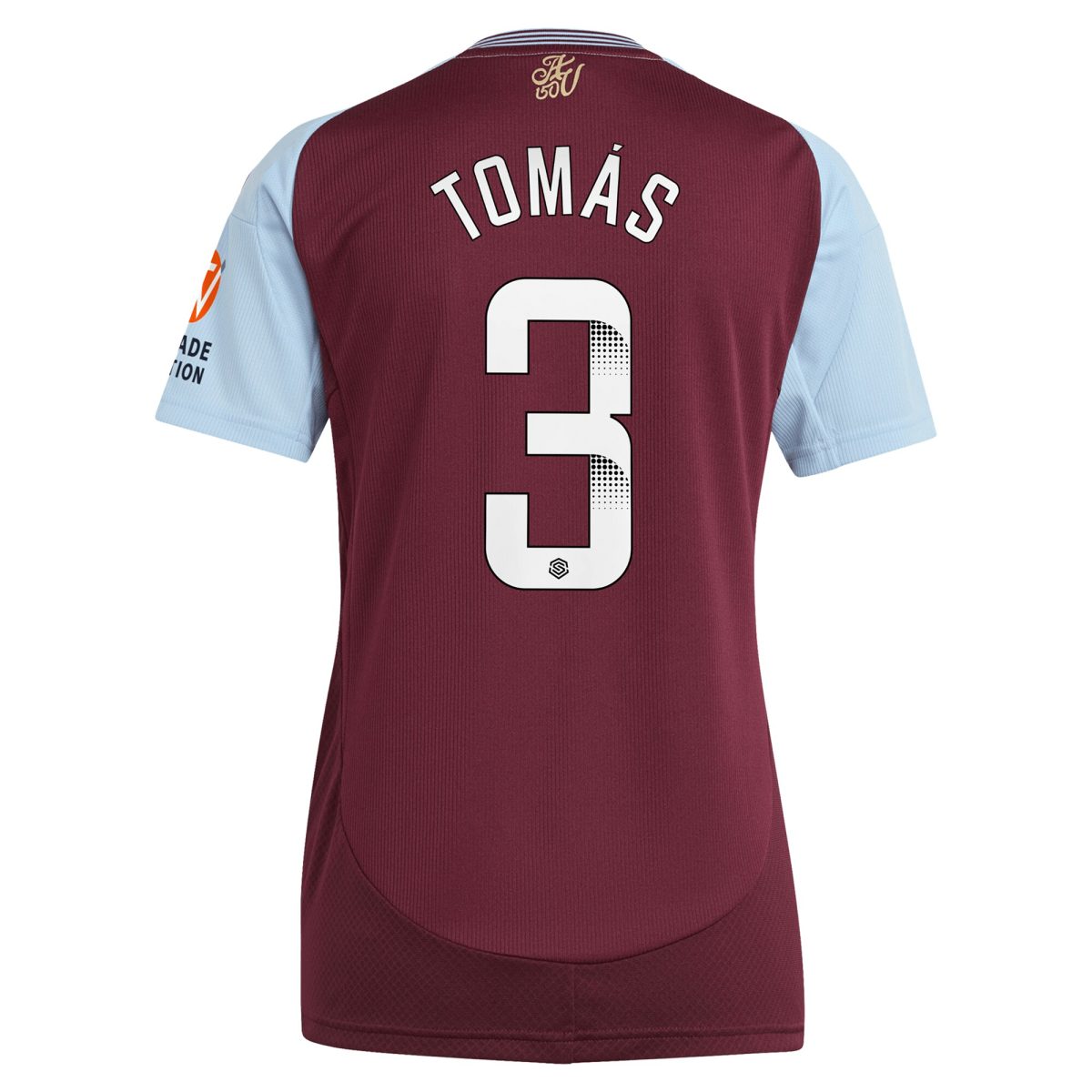 Aston Villa Jerseys - Official aston villa wsl adidas home shirt 2024-25 – womens with tomás 3 printing Collection for AVFC Fans