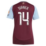 Aston Villa Jerseys - Official aston villa wsl adidas home shirt 2024-25 – womens with turner 14 printing Collection for AVFC Fans