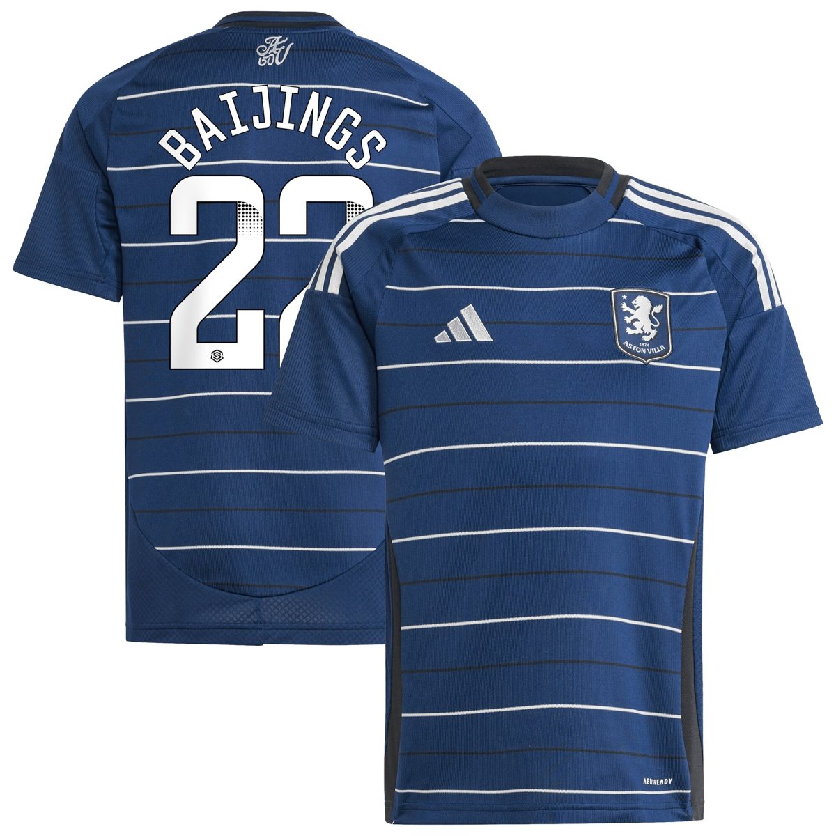 Aston Villa Jerseys - Official aston villa wsl adidas third shirt 2024-25 – kids with baijings 22 printing Collection for AVFC Fans