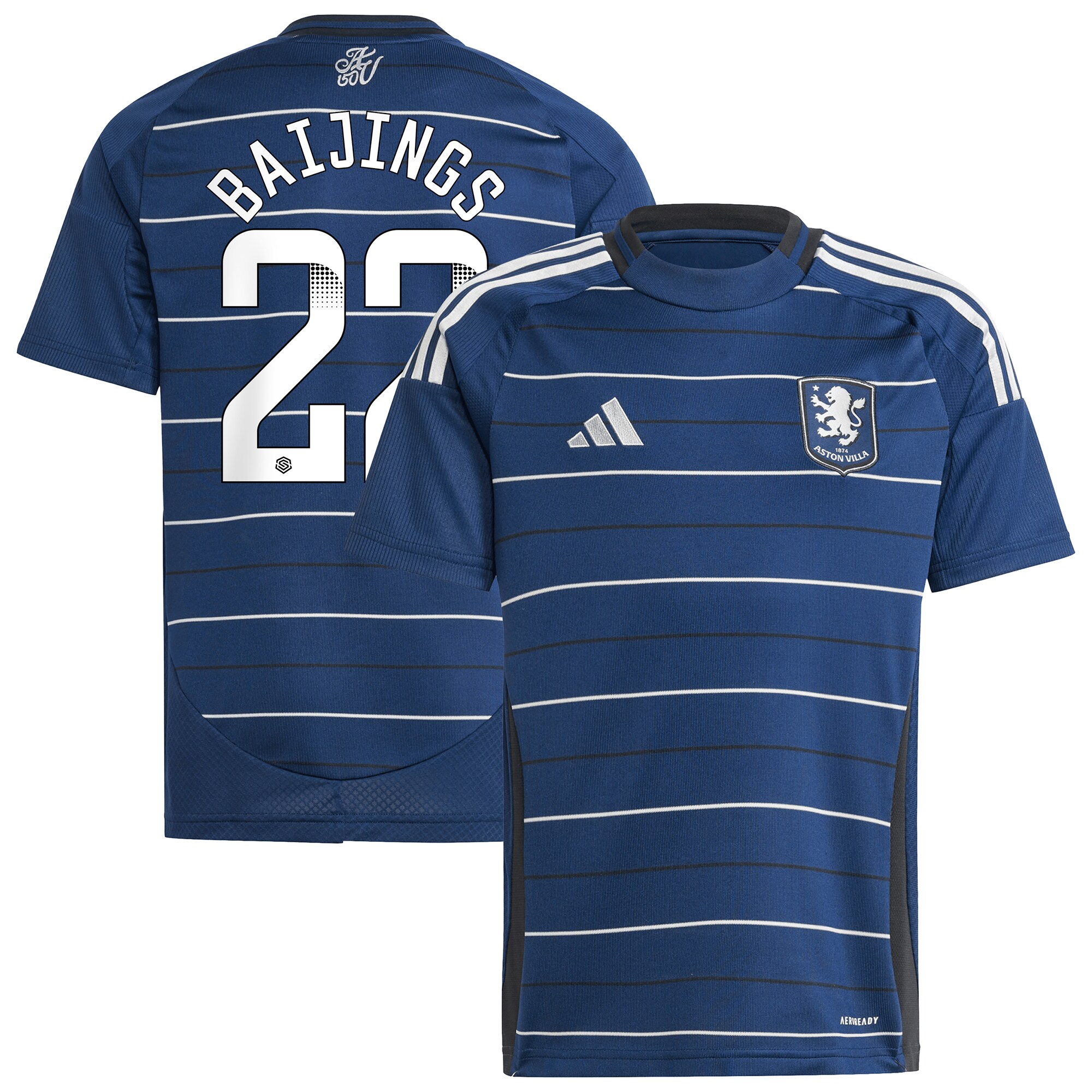 Aston Villa Jerseys - Official aston villa wsl adidas third shirt 2024-25 – kids with baijings 22 printing Collection for AVFC Fans