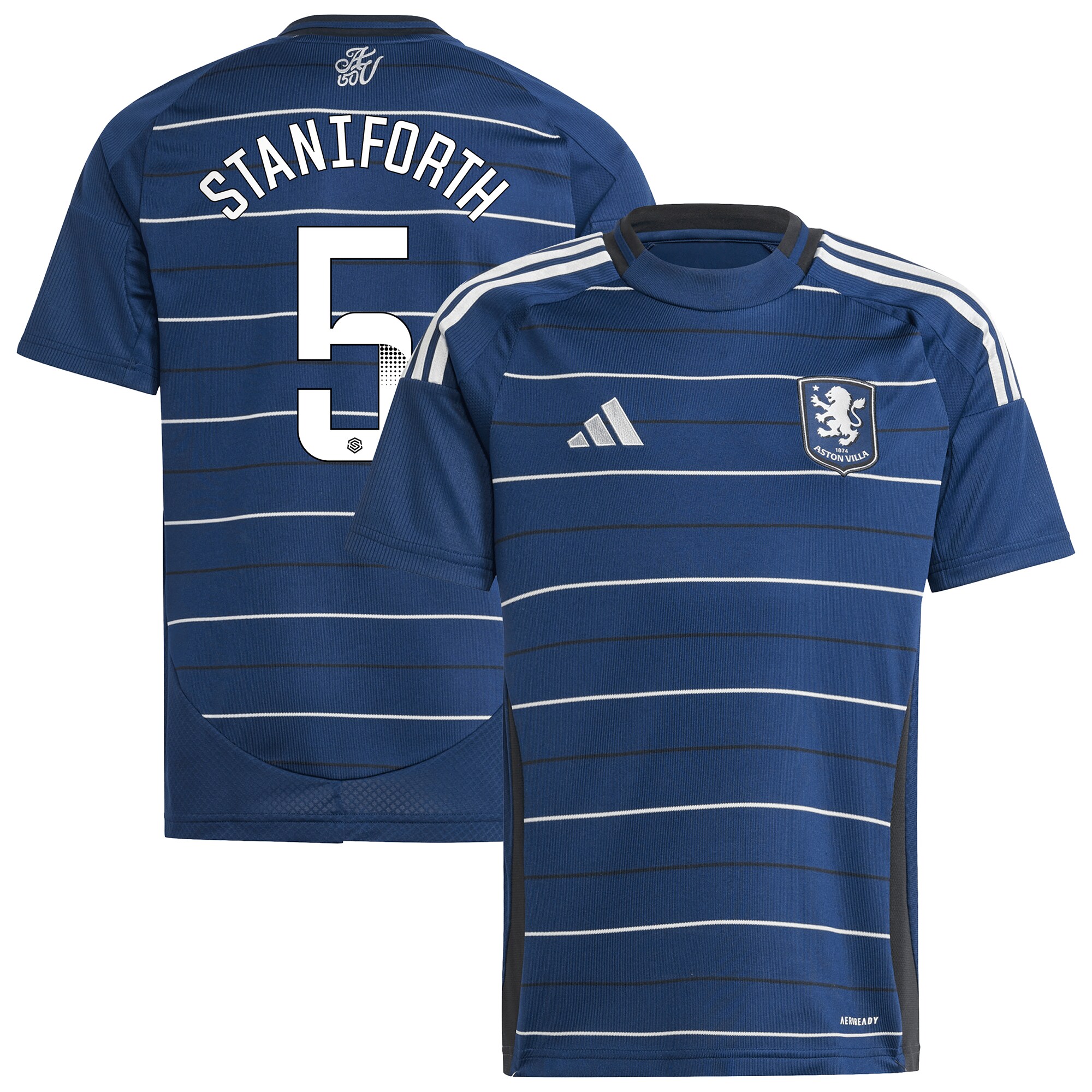 Aston Villa Jerseys - Official aston villa wsl adidas third shirt 2024-25 – kids with staniforth 5 printing Collection for AVFC Fans