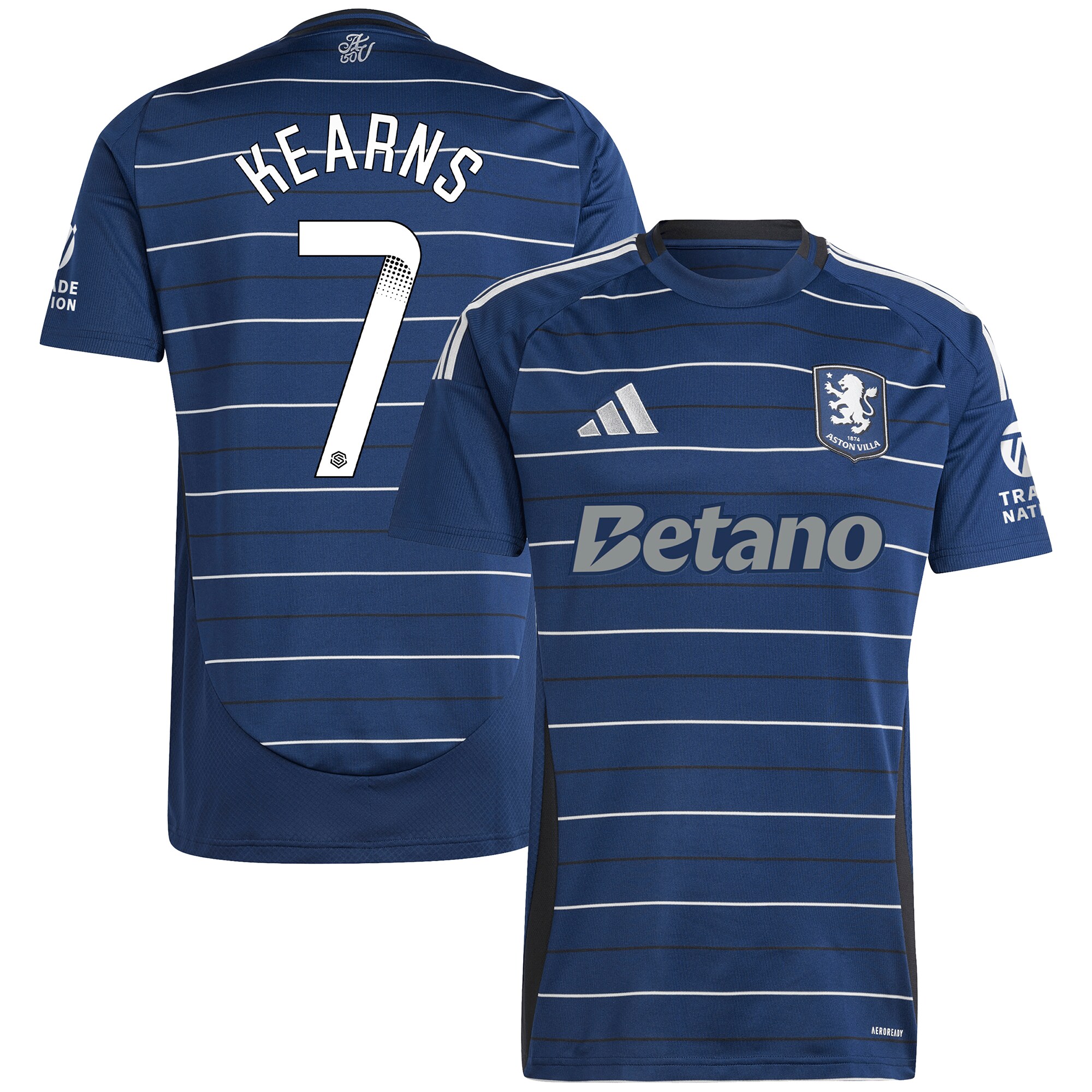 Aston Villa Jerseys - Official aston villa wsl adidas third shirt 2024-25 with kearns 7 printing Collection for AVFC Fans
